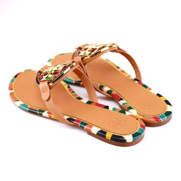 NIB Tory Burch Enamel Metal Miller Sandals Multi 8.5-9 SOLD OUT - Picture 6 of 11